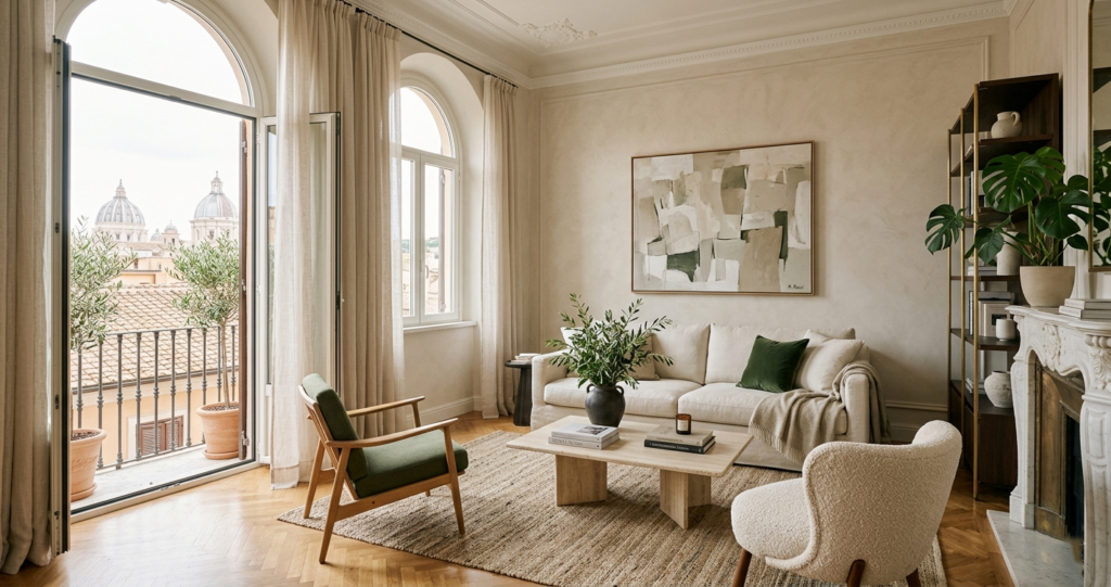 Interior designer Roma appartamento classico moderno