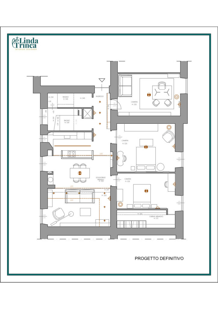 Planimetria progetto interior designer